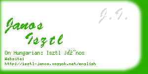 janos isztl business card